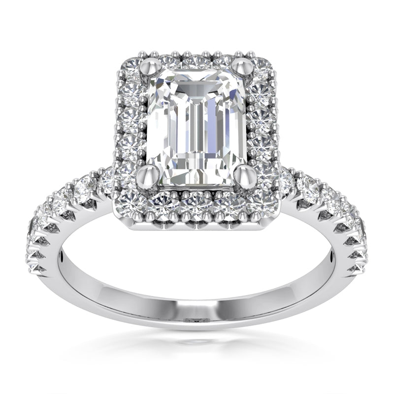 1.05TW Emerald Cut Engagement Ring