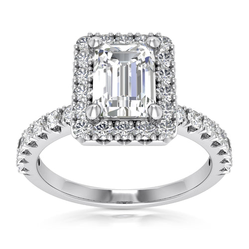 1.05TW Emerald Cut Engagement Ring