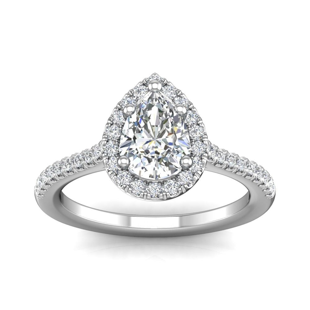 3/4 carat Pear Cut Engagement Ring