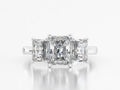 2.96 CTW Lab Radiant 3-Stone Platinum Ring