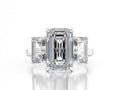 8.01 Carat TW Lab Grown Emerald Cut Ring