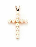 Timeless Akoya Cultured Pearl Cross Pendant