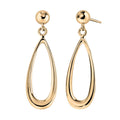 Classic All Gold Dangle Loop Earrings