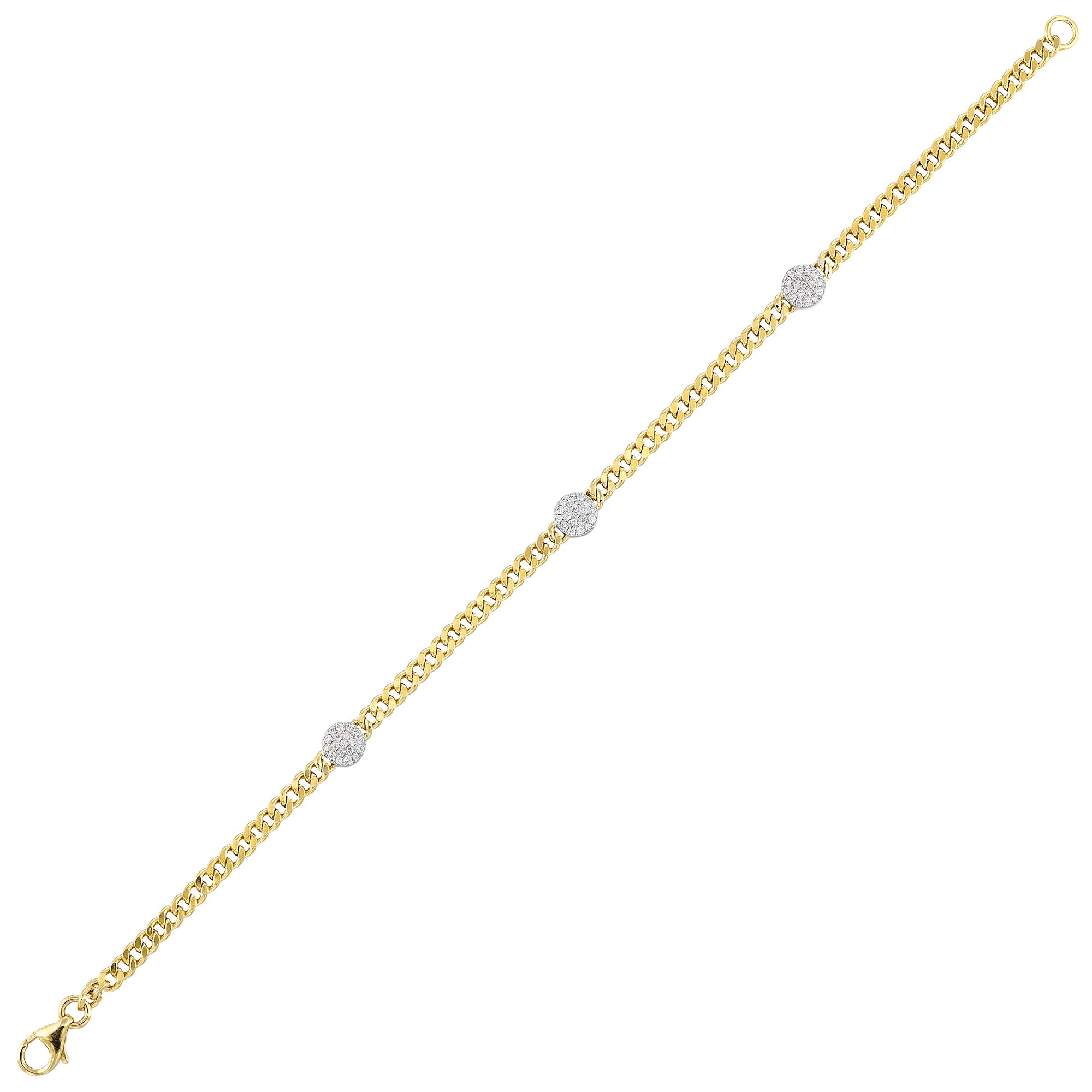 14Kt Yellow Gold Diamond 1/6Ctw Bracelet - BC10550-4YC