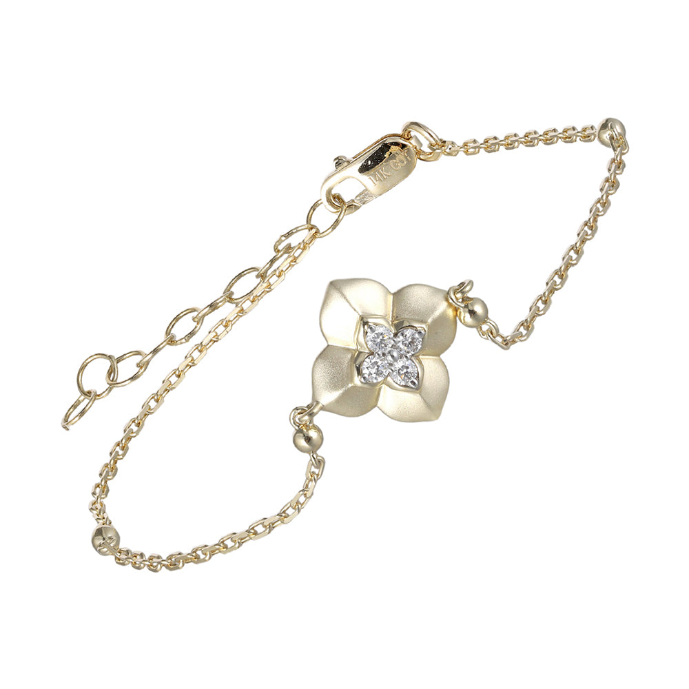 14Kt Yellow Gold Diamond 1/12Ctw Bracelet - BC10574-4YC