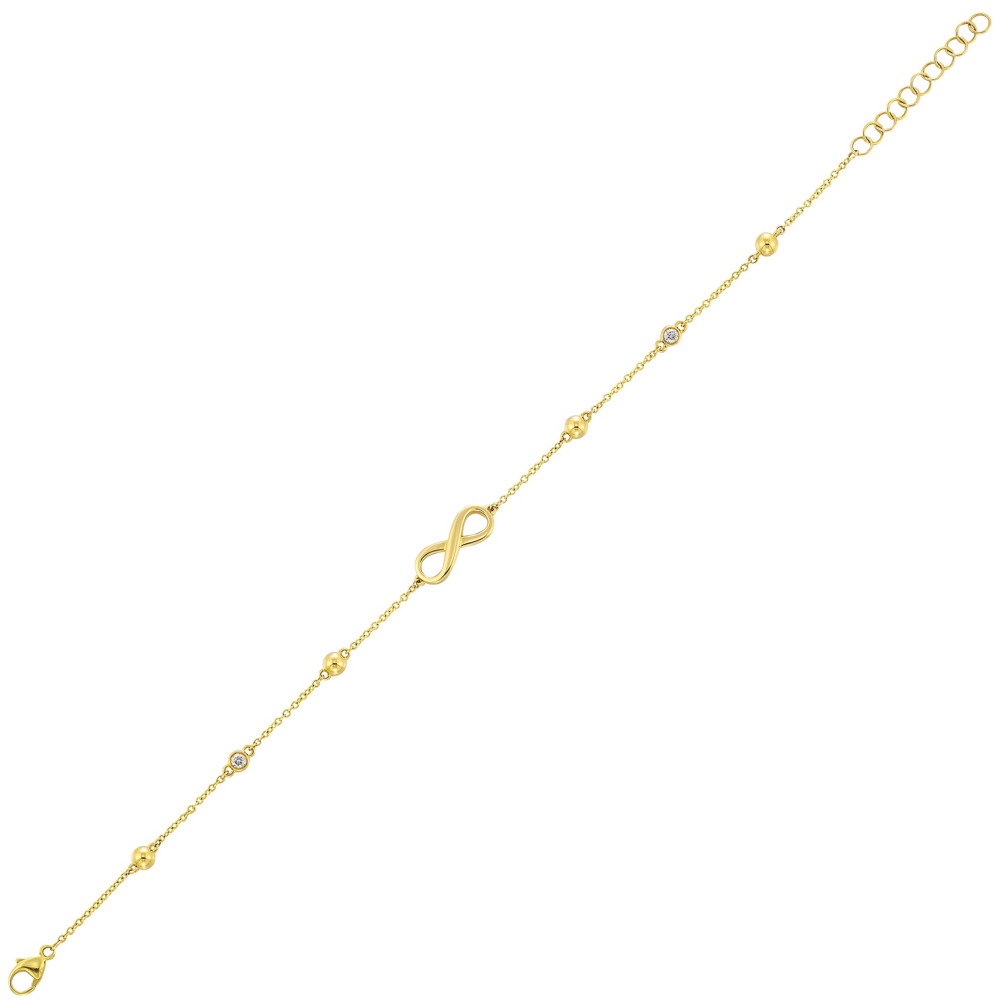 14Kt Yellow Gold Diamond 1/20Ctw Bracelet - BCT06942-4YB