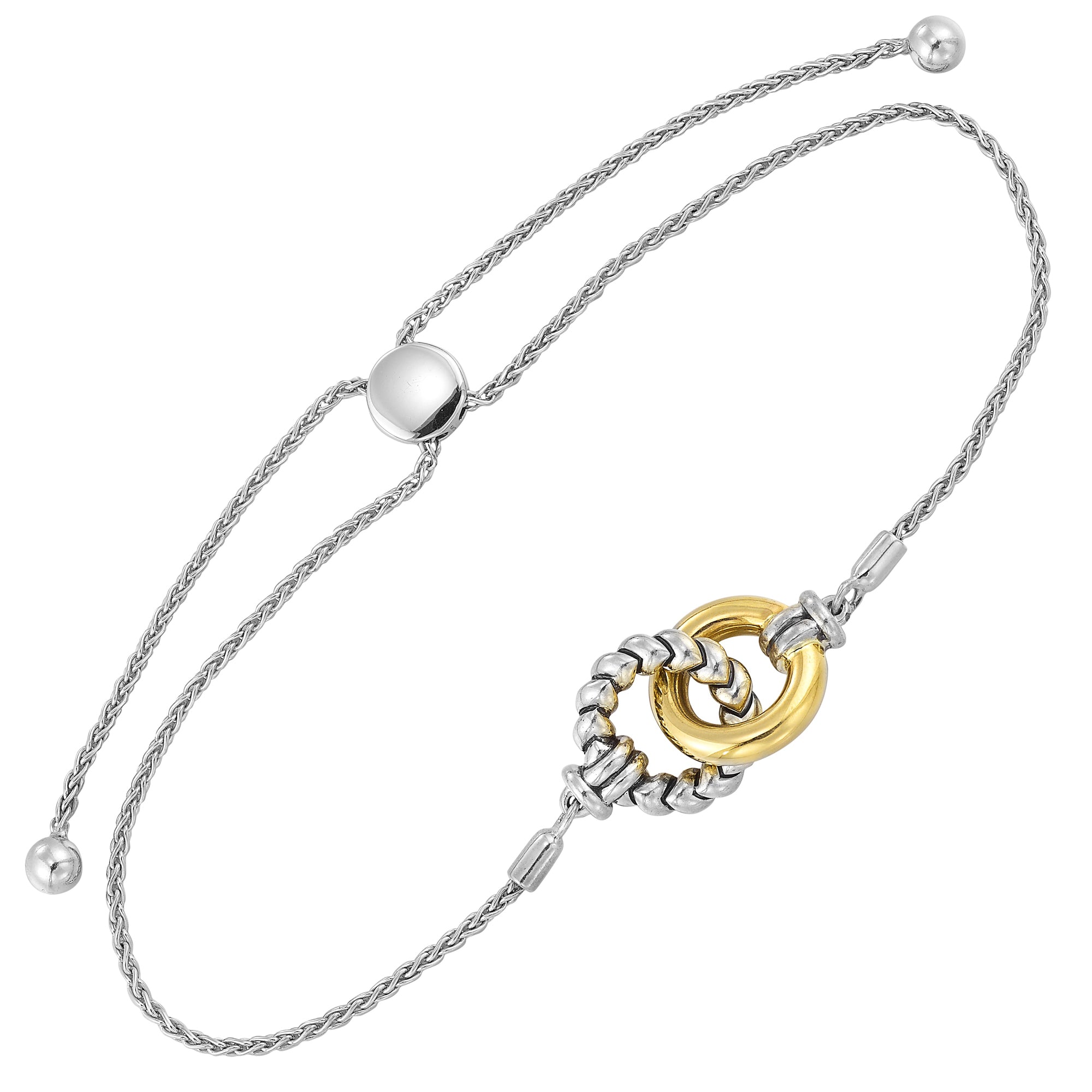 Gold Silver White Yellow Bracelet - BCT06970-4YSS