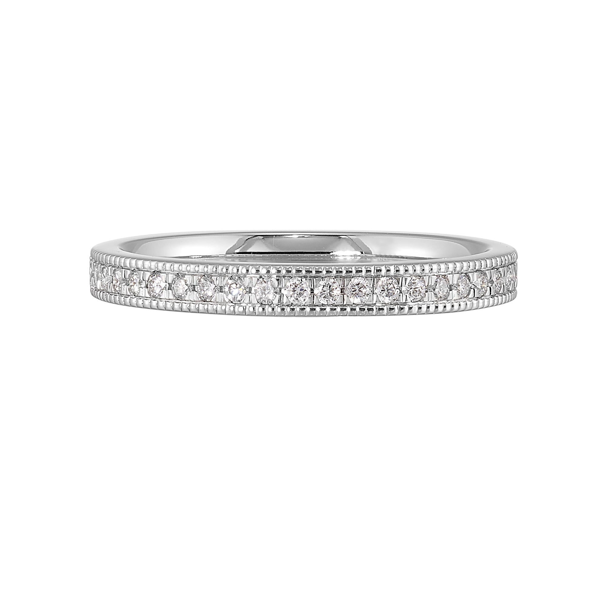 14Kt White Gold Diamond 1/6Ctw Ring - BDPV83002/15-4WA
