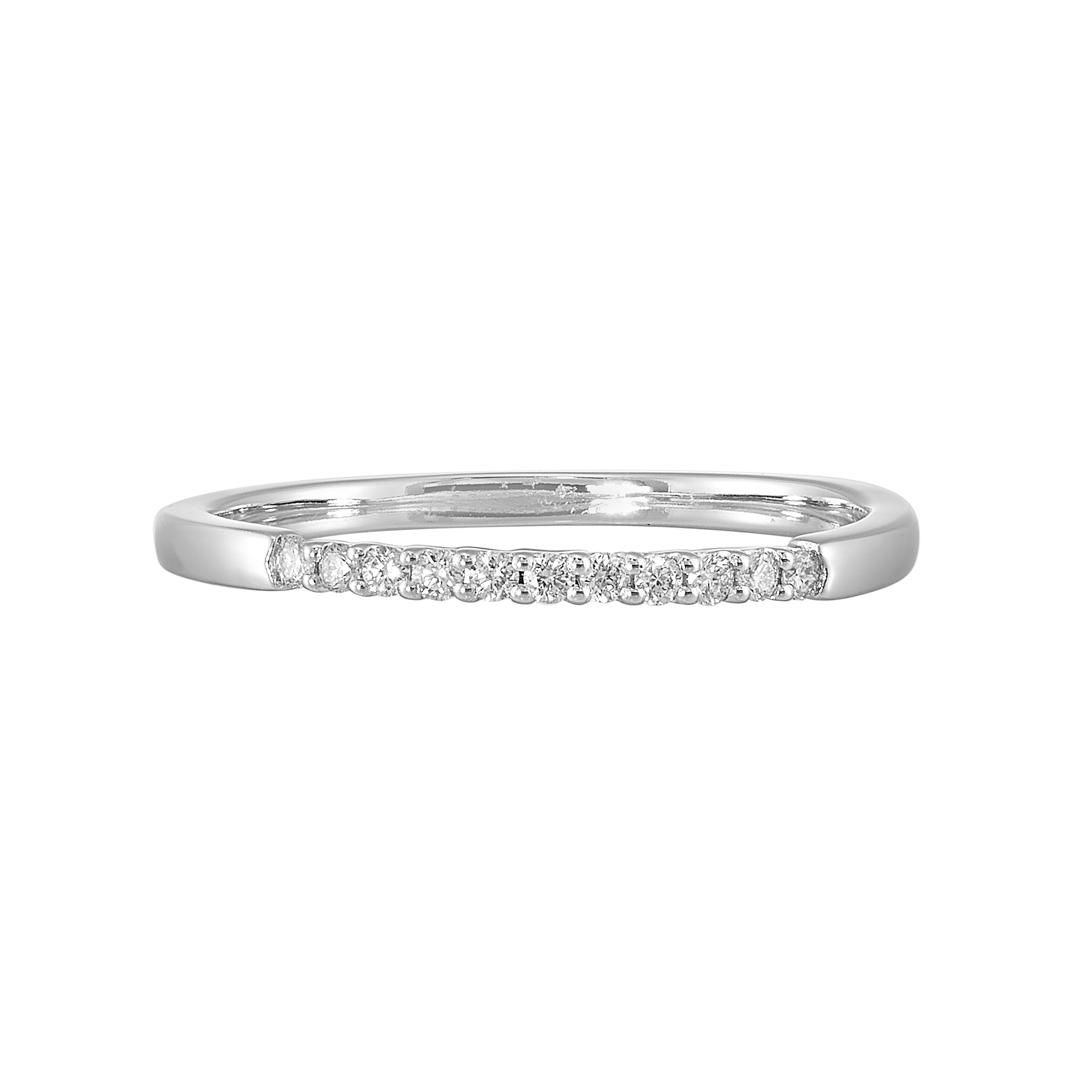 14Kt White Gold Diamond 1/10Ctw Ring - BDSP83001/10-4WC
