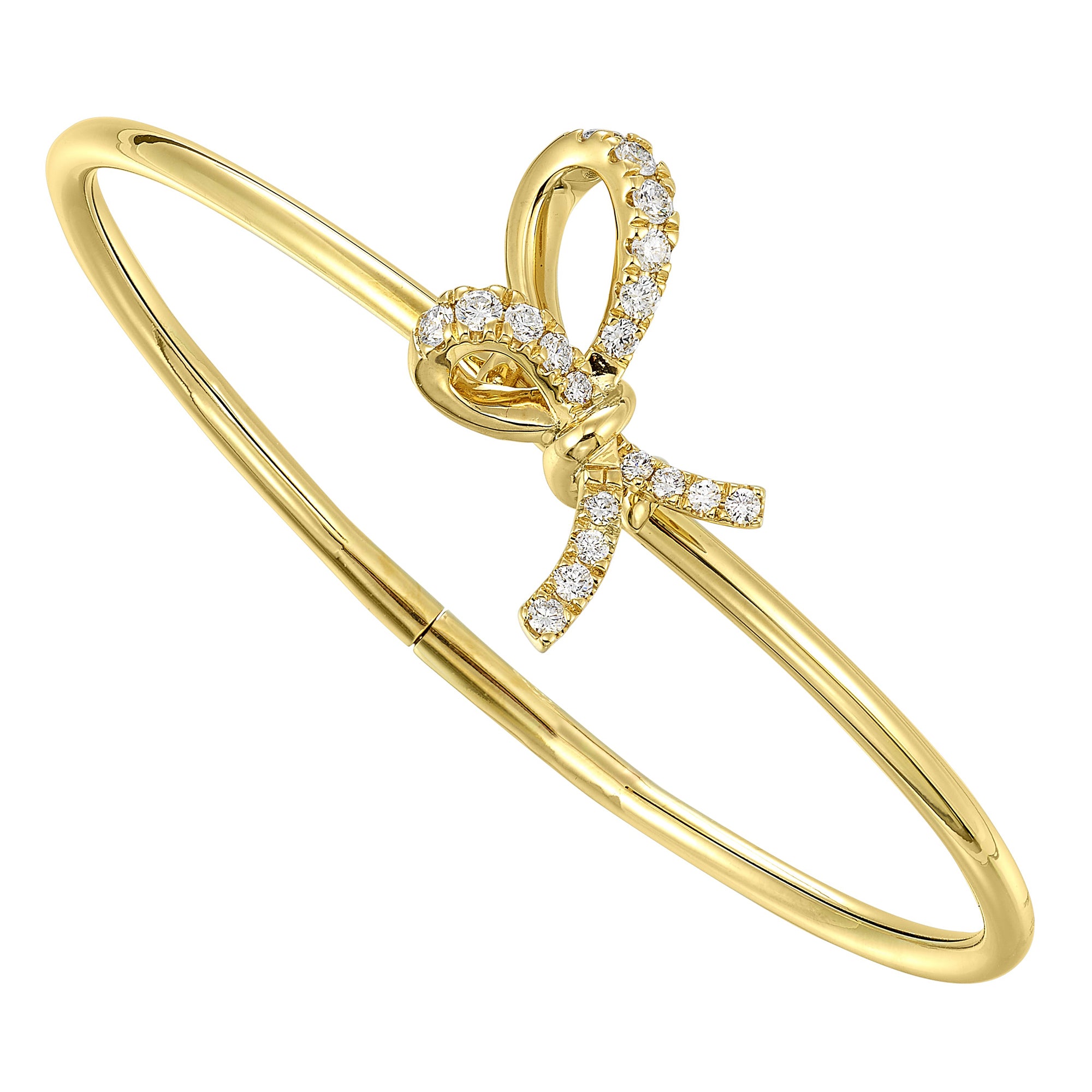 14Kt Yellow Gold Diamond 1/2Ctw Bangle - BG09113-4YB