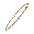 14Kt White Yellow Gold Diamond 1/5Ctw Bangle
 - BG10106-4YWSC