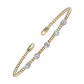 14Kt White Yellow Gold Diamond 1/4Ctw Bangle
 - BG10107-4YWC