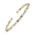 14Kt White Yellow Gold Diamond 1/3Ctw Bangle - BG10110-4YWC
