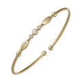 14Kt Yellow Gold Diamond 1/8Ctw Bangle - BG10112-4YC