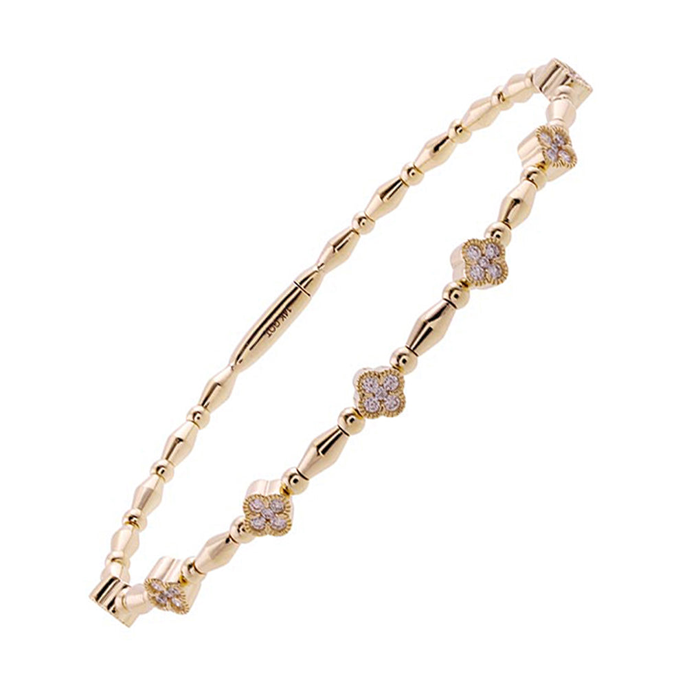 14Kt Yellow Gold Diamond 1/3Ctw Bangle - BG10122-4YB