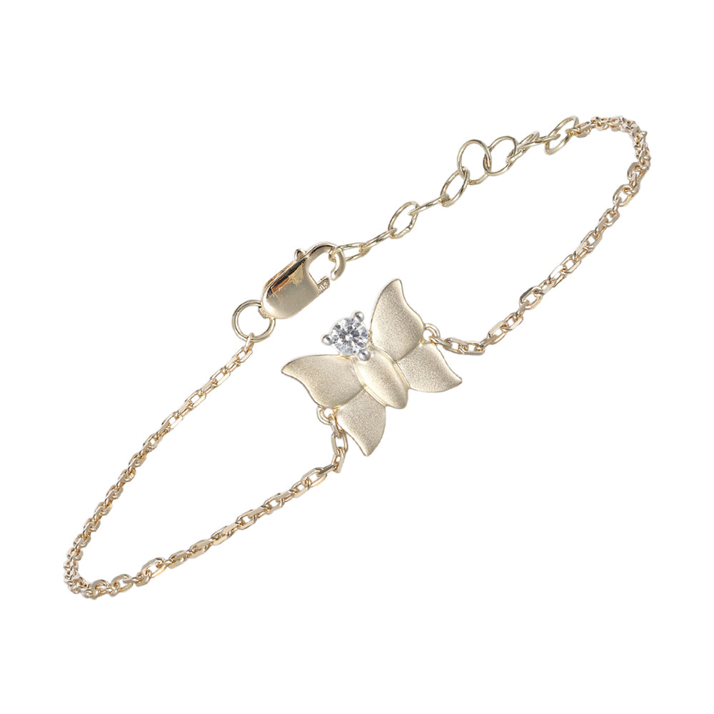 14Kt Yellow Gold Diamond 1/20Ctw Bracelet - BRM30097-4YC