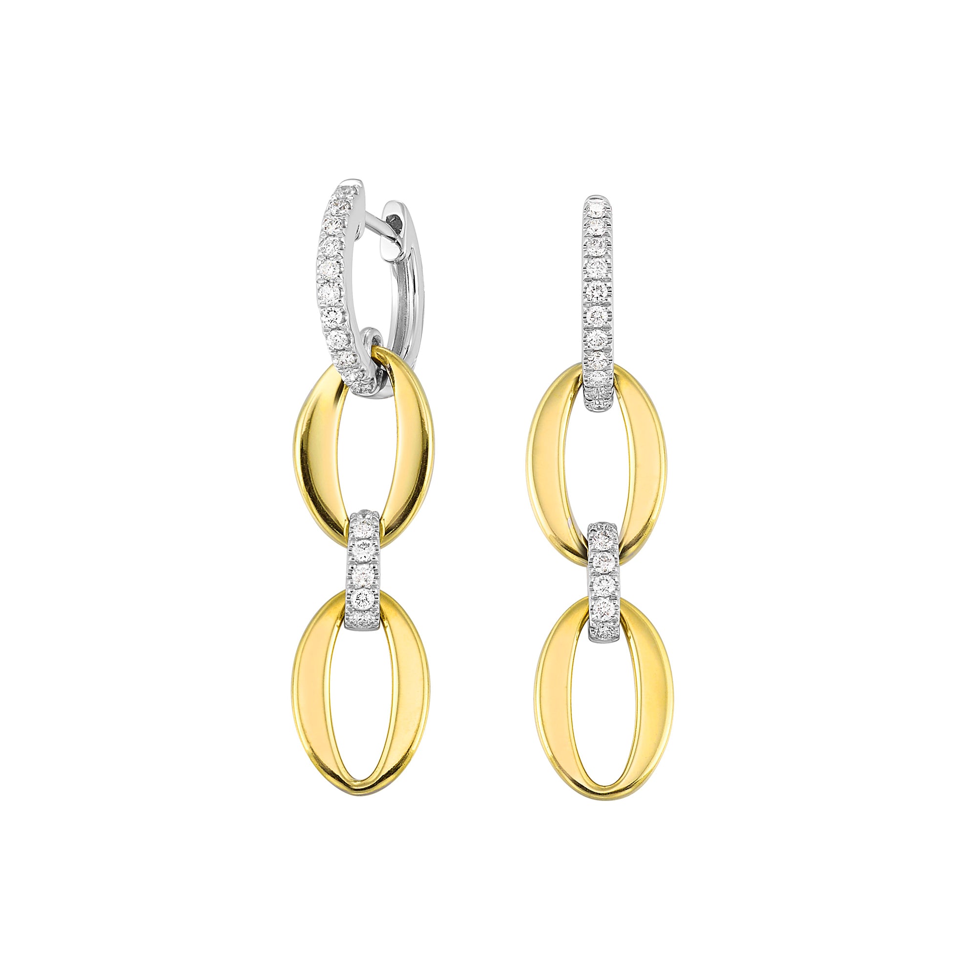 14Kt White Yellow Gold Diamond 1/3Ctw Earring - ER11218-4YWC