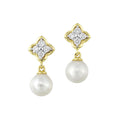 14Kt Yellow Gold Diamond 1/5Ctw & Pearl Earring - ER11254-4YCPL