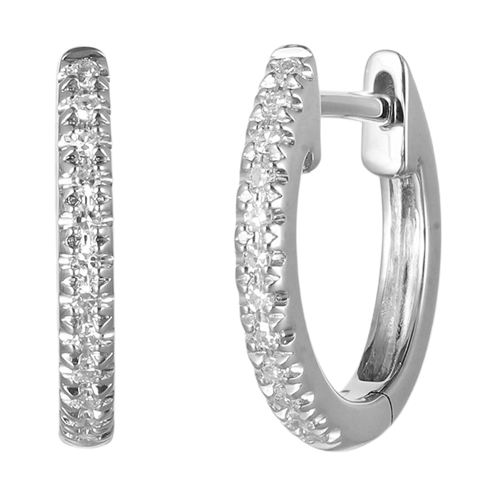 14Kt White Gold Diamond 1/20Ctw Earring - ER11375-4WSC