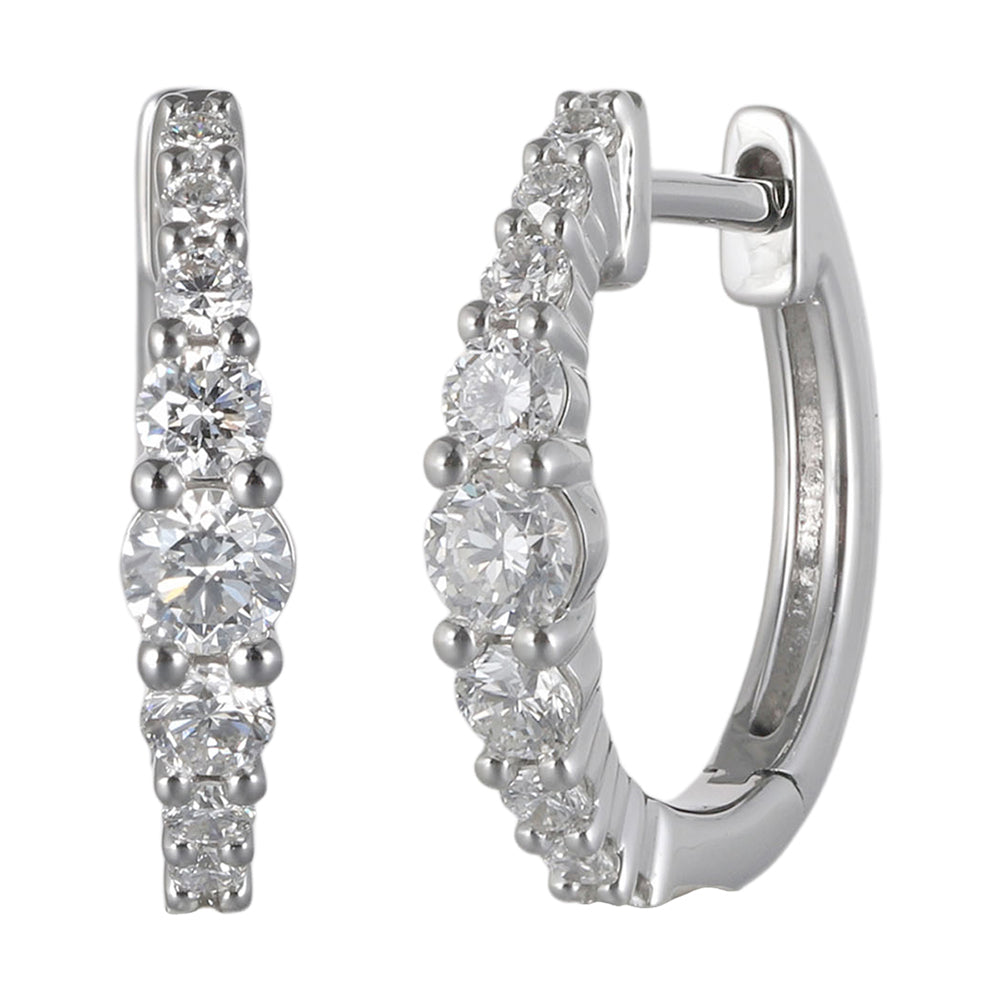 14Kt White Gold Diamond 3/8Ctw Earring - ER11376-4WC
