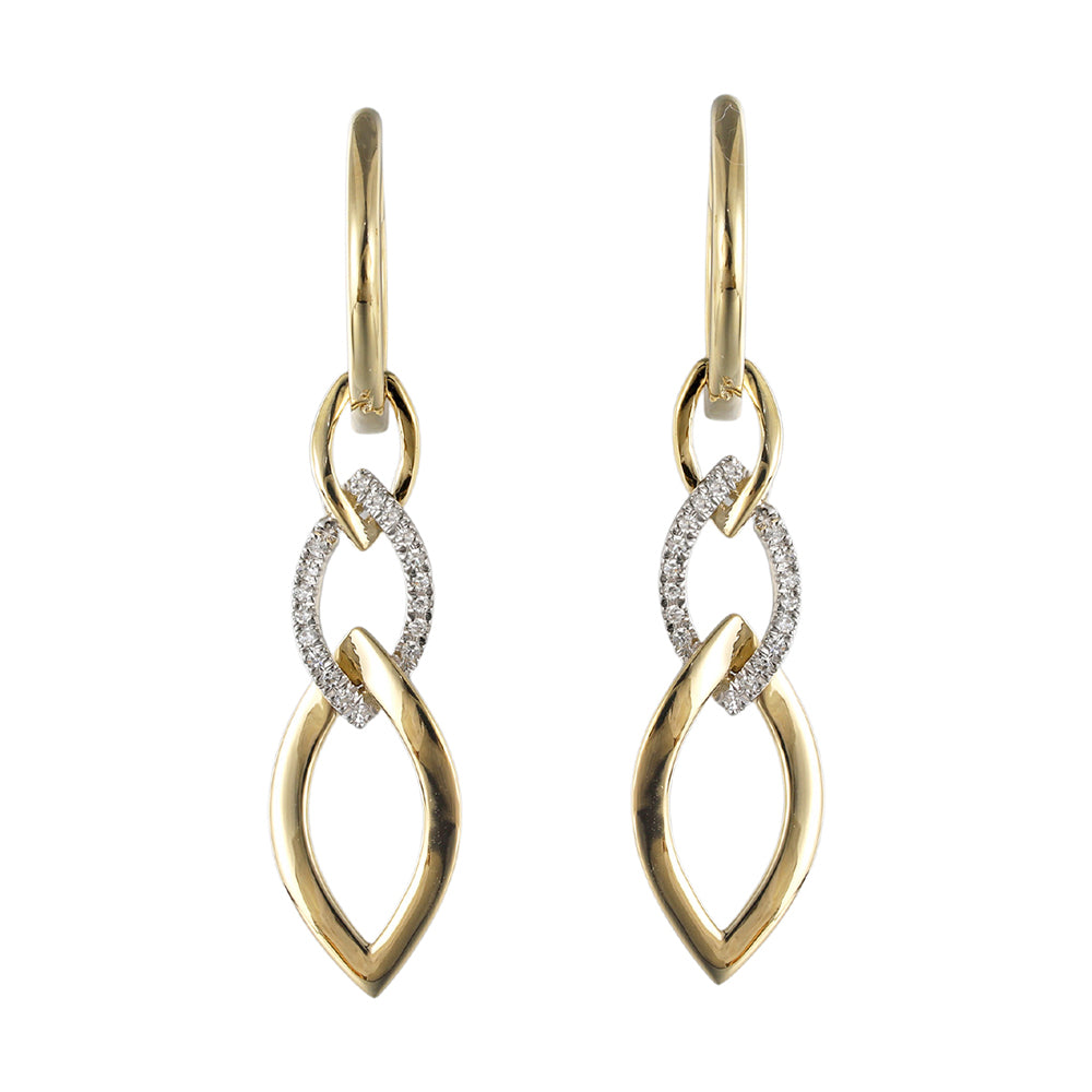 14Kt White Yellow Gold Diamond 1/15Ctw Earring - ER11378-4YWSC