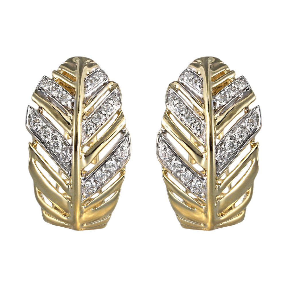 14Kt Yellow Gold Diamond 1/7Ctw Earring - ER11381-4YC