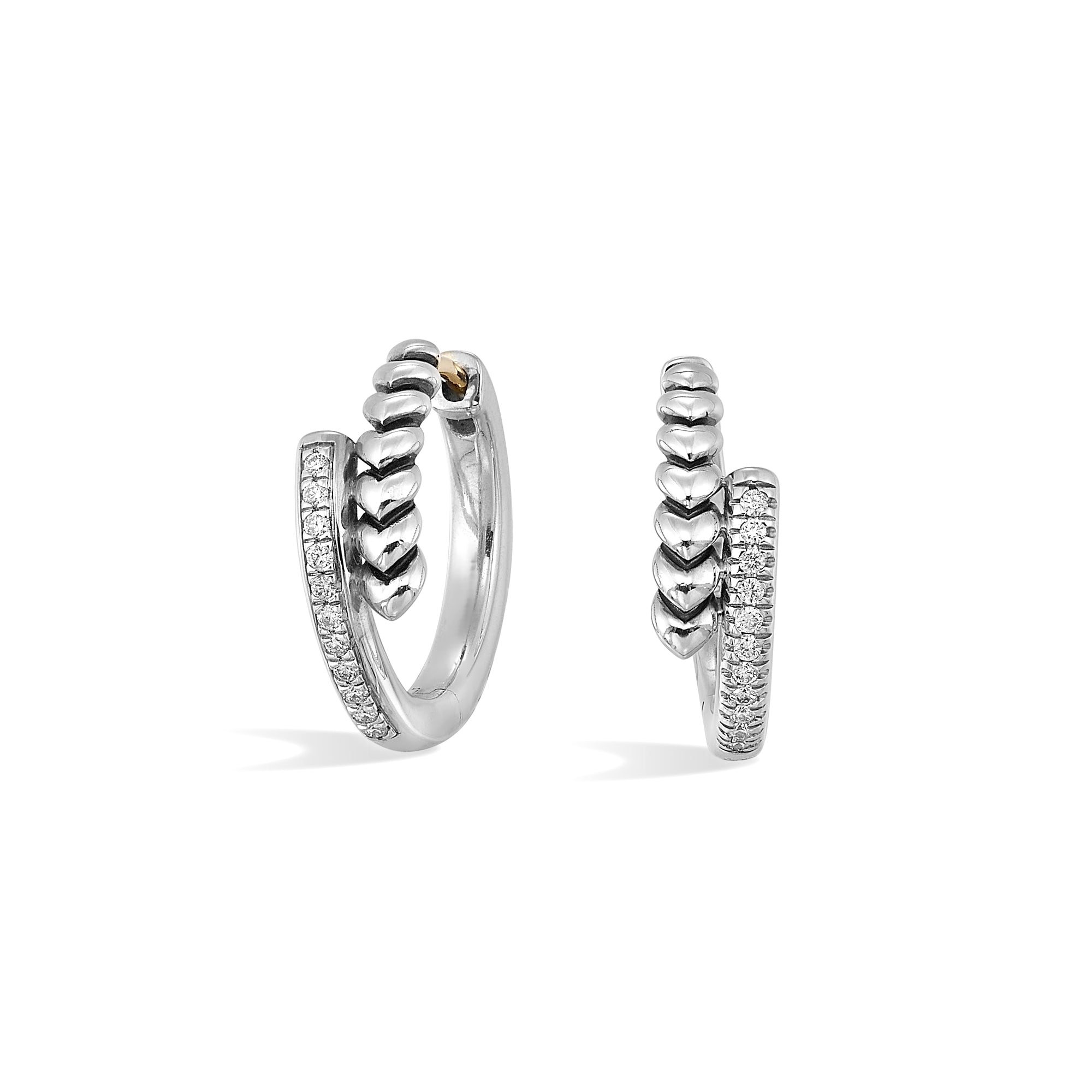 Gold Silver White Yellow Diamond 1/7Ctw Earring - ER43940-SS1YB