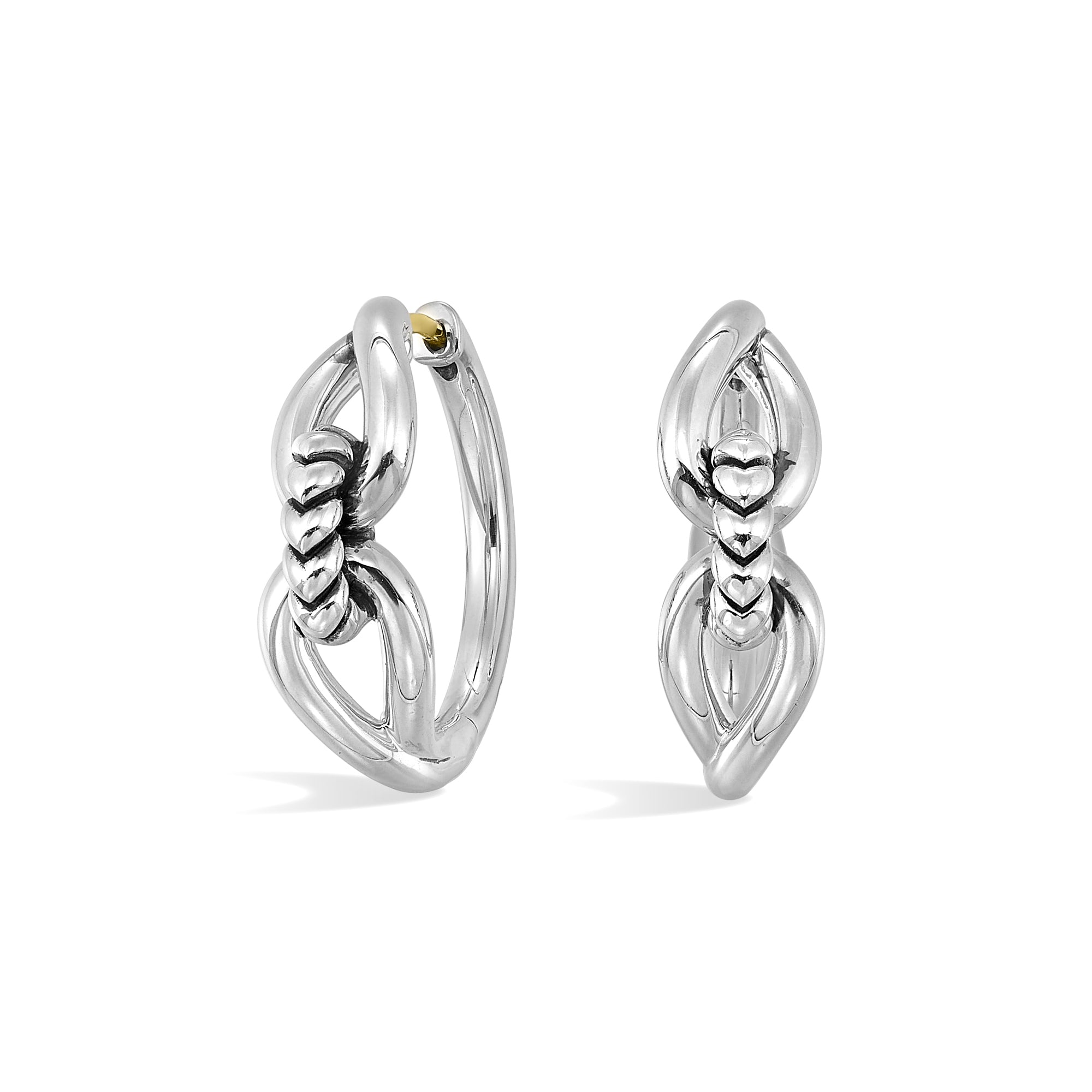 Gold Silver White Yellow Earring - ER43974-SS1Y