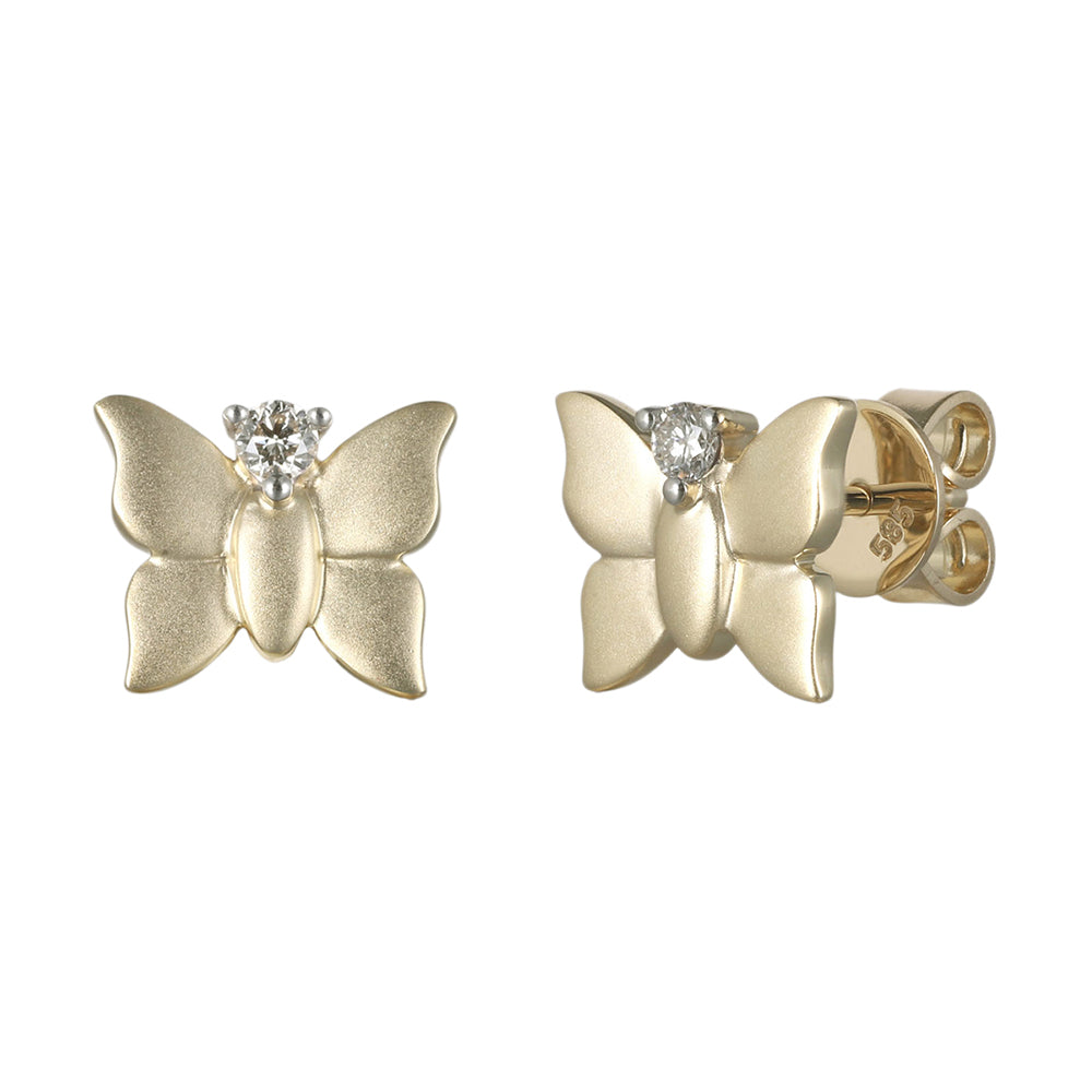 14Kt Yellow Gold Diamond 1/10Ctw Earring - ERM30097-4YC