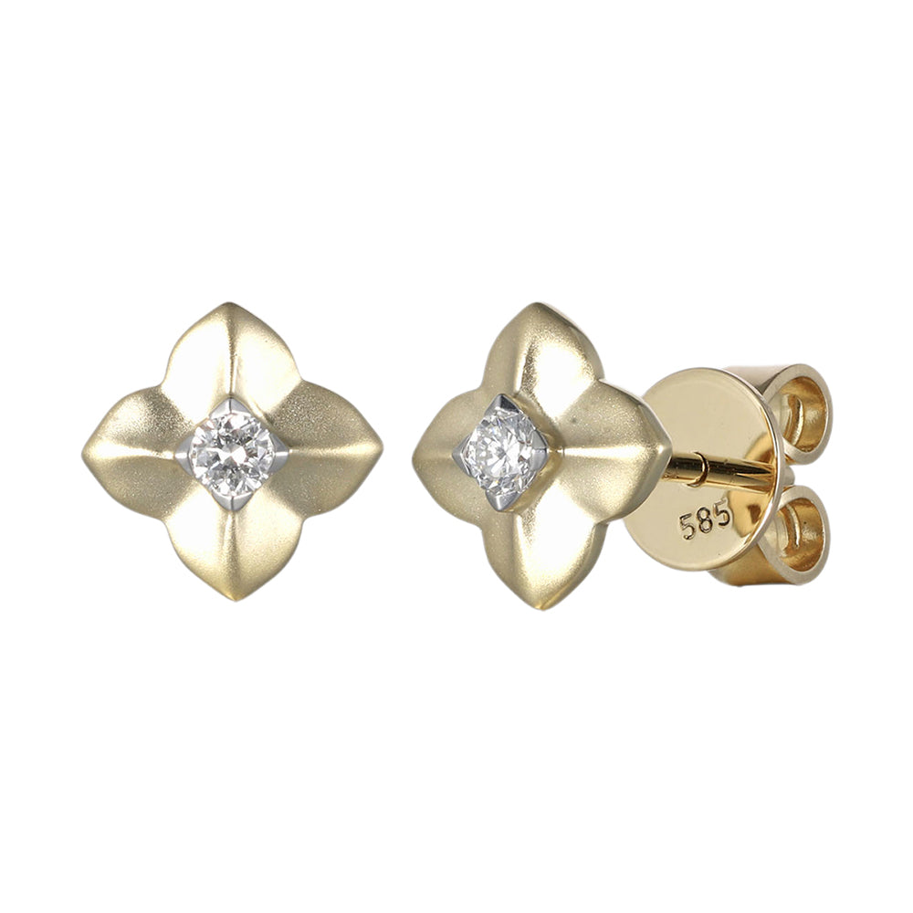 14Kt Yellow Gold Diamond 1/10Ctw Earring - ERM30098-4YC