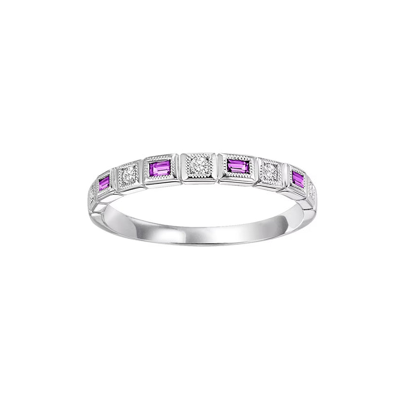 Ruby & Diamond Stackable Ring