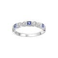 Sapphire & Diamond Stackable Ring