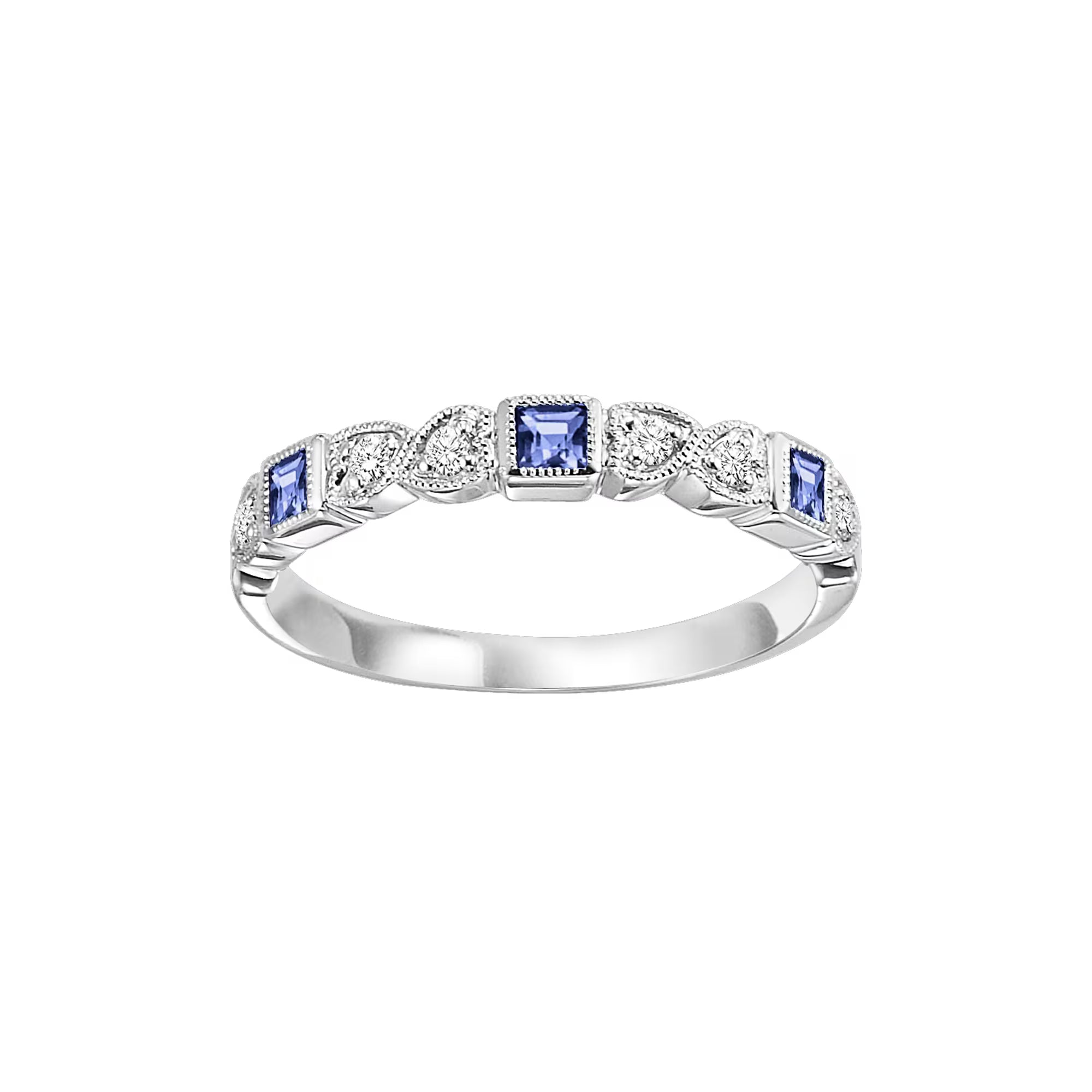 Sapphire & Diamond Stackable Ring