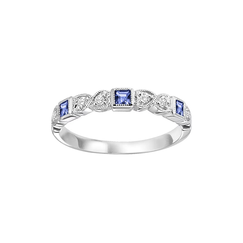 Sapphire & Diamond Stackable Ring