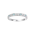Blue Topaz & Diamond Stackable Ring