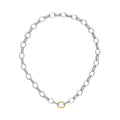 Gold Silver White Yellow Diamond 1/10Ctw Necklace - NK10229-SS4YB