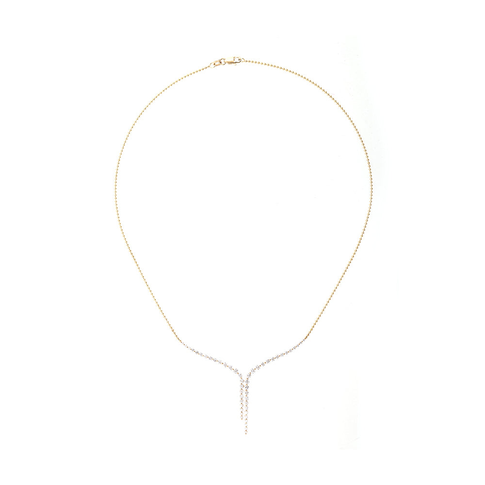 14Kt Yellow Gold Diamond 1 1/2Ctw Necklace - NK10291-4YB