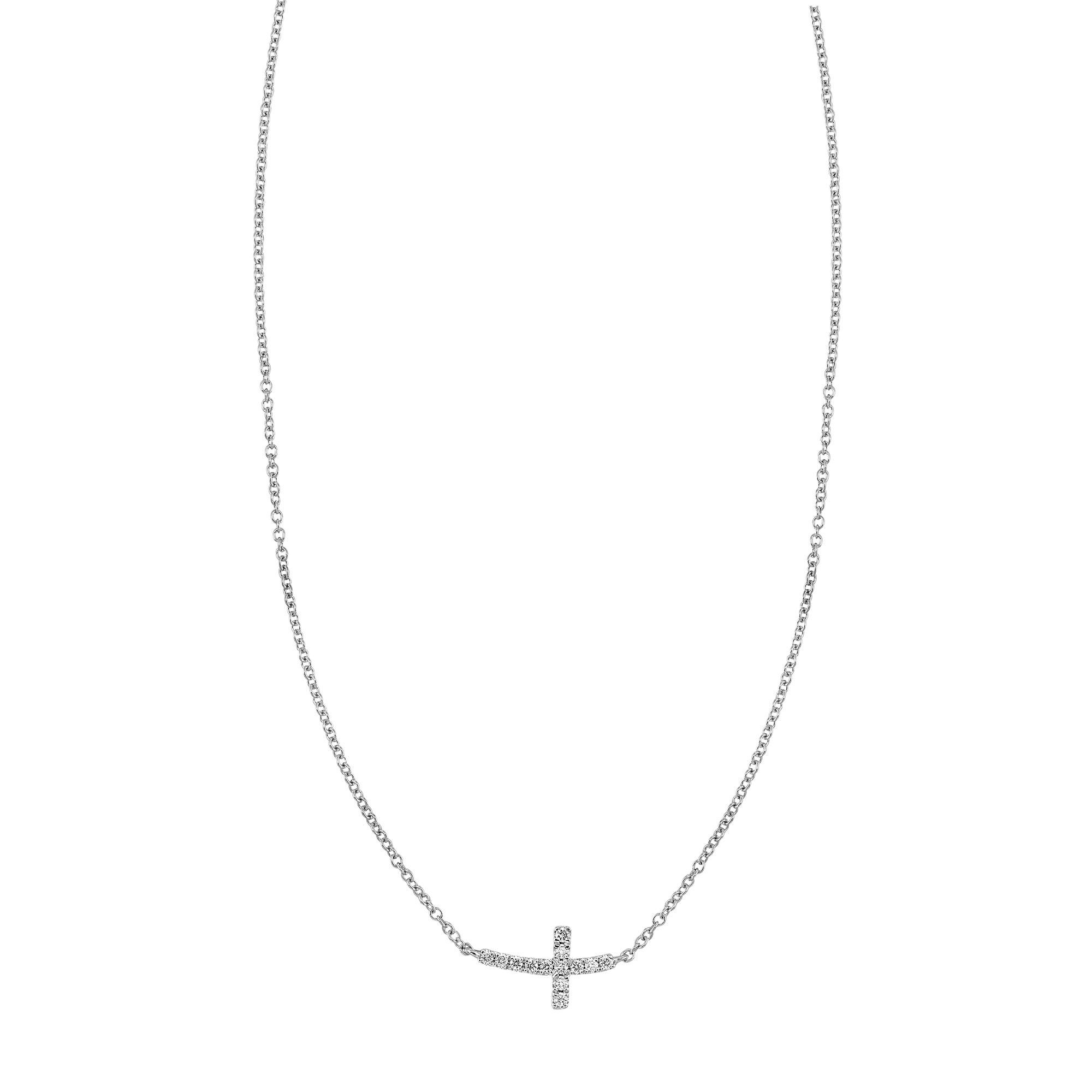 14Kt White Gold Diamond 1/15Ctw Necklace - NK10538-4WB