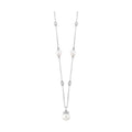 14Kt White Gold Diamond 1/4Ctw & Pearl Necklace - NK10579-4WCPL