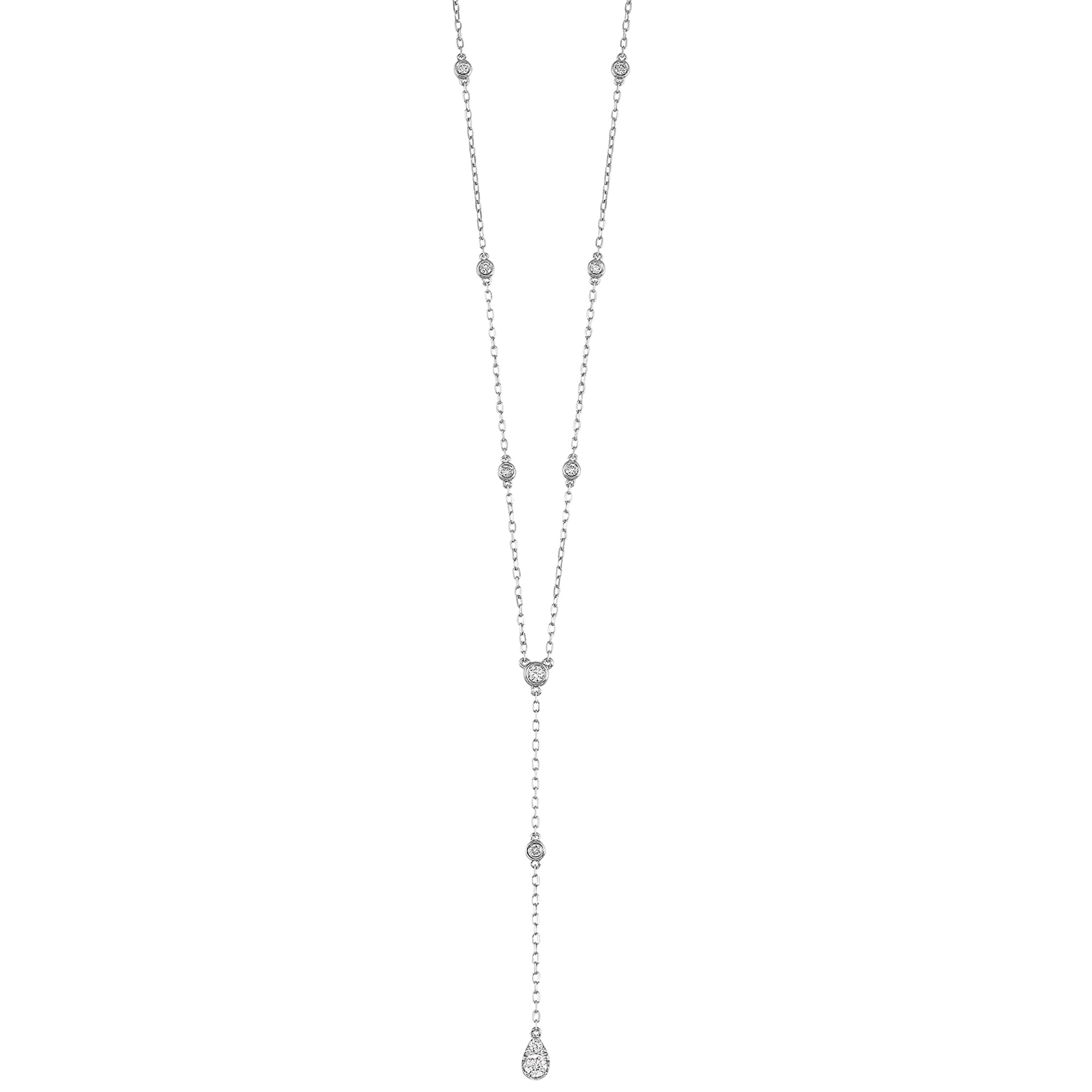 14Kt White Gold Diamond 1/3Ctw Necklace - NK10585-4WC