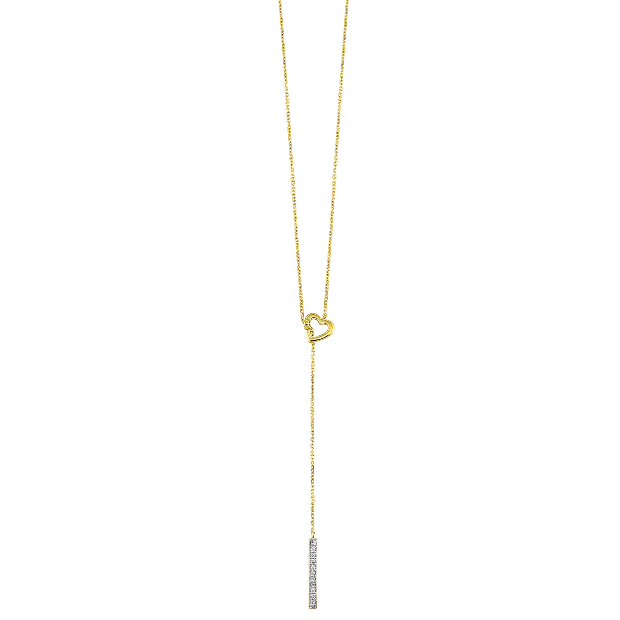 14Kt Yellow Gold Diamond 1/20Ctw Necklace - NK10586-4YC