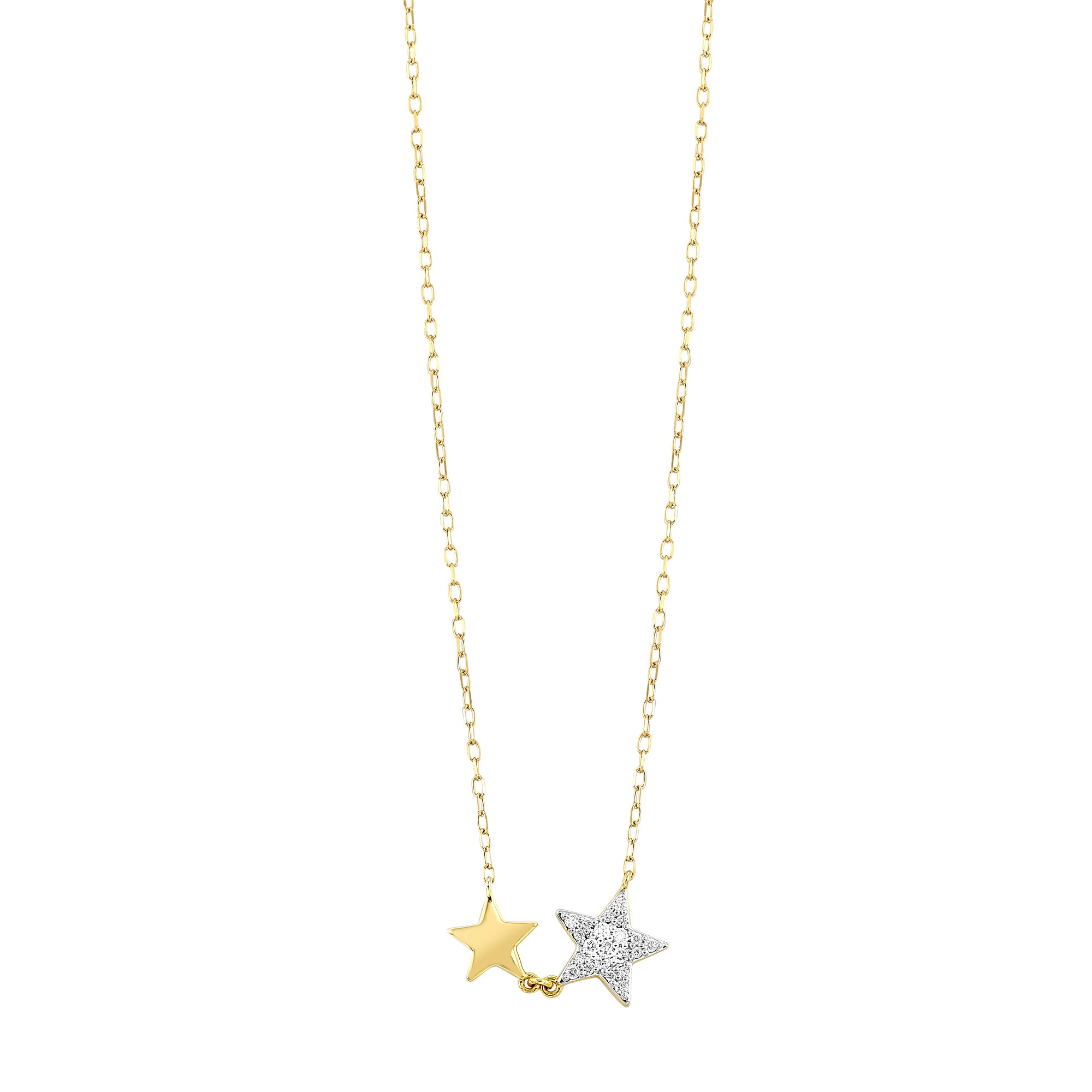14Kt Yellow Gold Diamond 1/10Ctw Necklace - NK10590-4YC