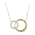 14Kt White Yellow Gold Diamond 1/10Ctw Necklace - NK10609-4WYSC