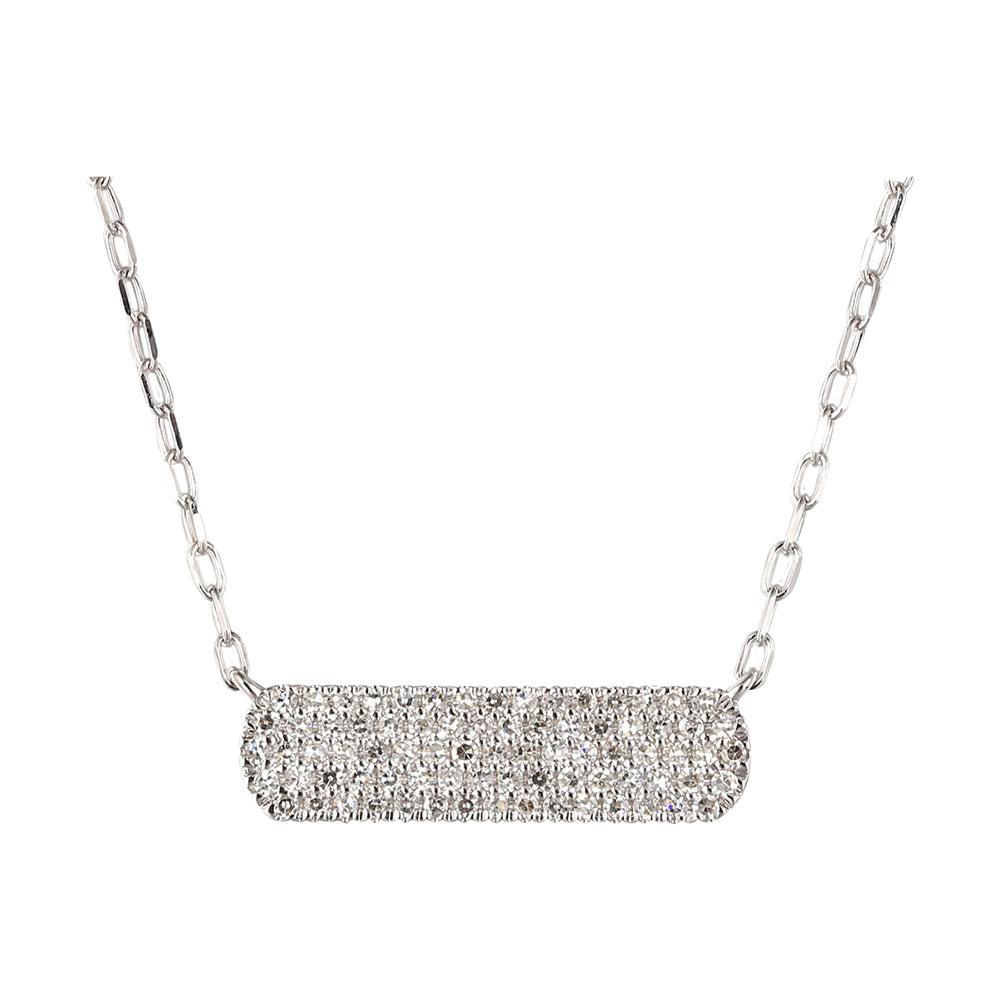 14Kt White Gold Diamond 1/7Ctw Necklace - NK10610-4WSC
