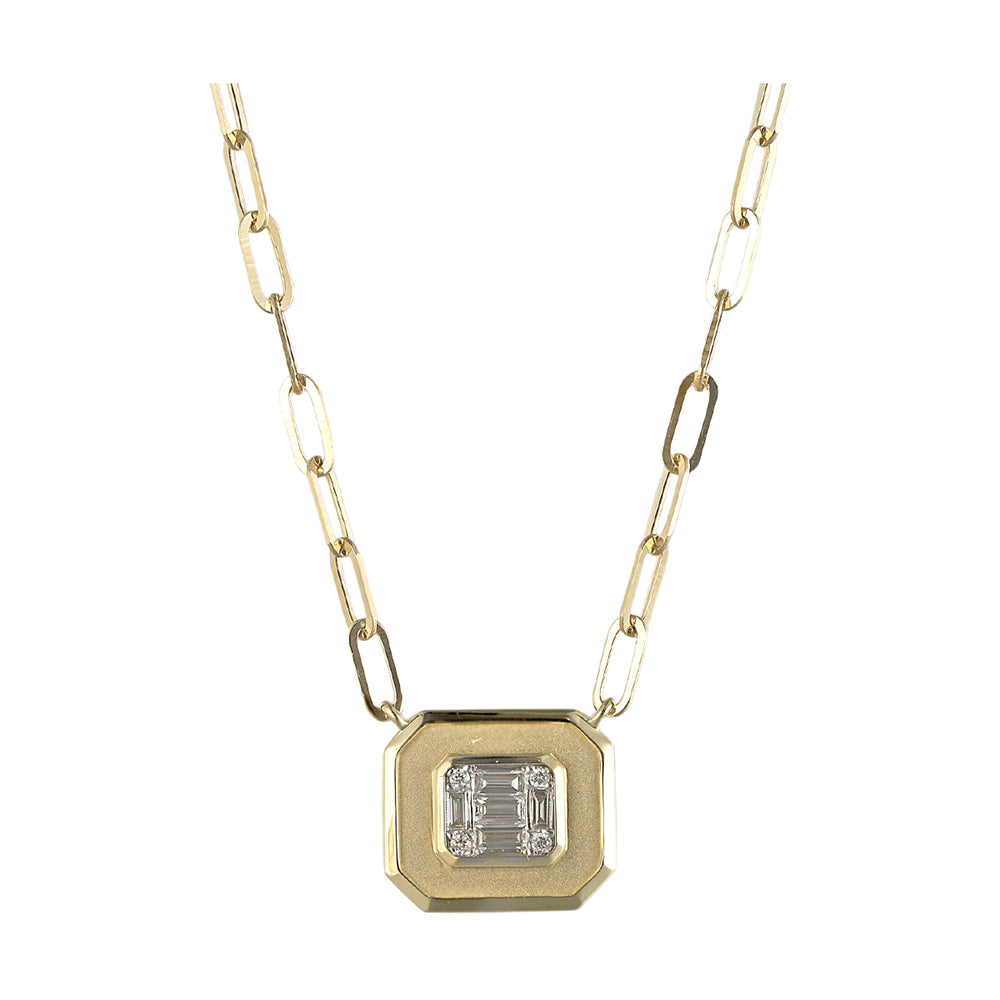 14Kt Yellow Gold Diamond 1/7Ctw Necklace - NK10612-4YC