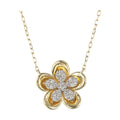 14Kt Yellow Gold Diamond 1/6Ctw Necklace - NK10615-4YC
