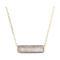 14Kt Yellow Gold Diamond 1/12Ctw & Mother Of Pearl Necklace - NK10616-4YSCMOP