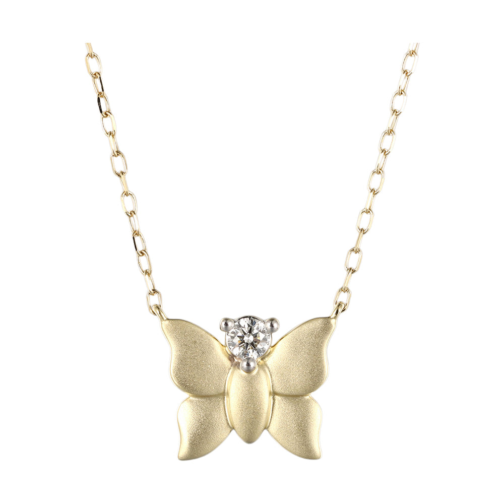 14Kt Yellow Gold Diamond 1/12Ctw Necklace - NKM30097-4YC