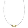 Gold Silver White Yellow Pendant - NP06504-SS4Y