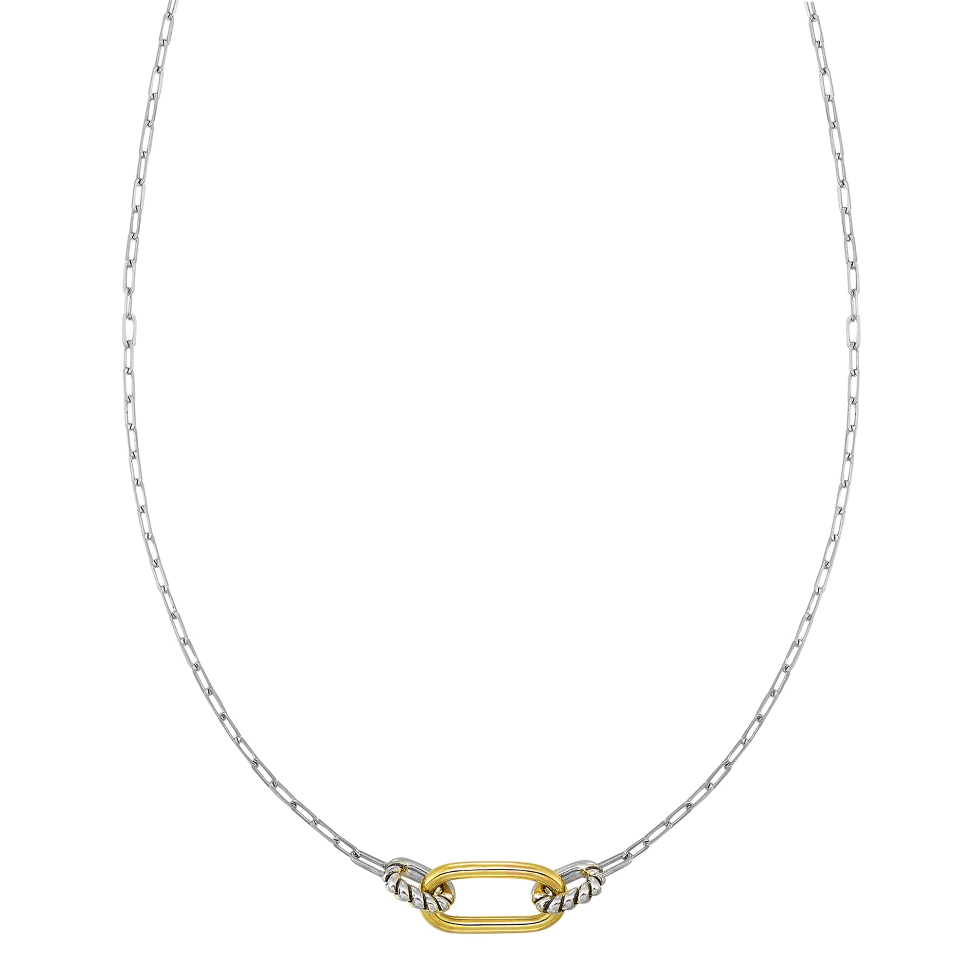 Gold Silver White Yellow Pendant - NP06504-SS4Y